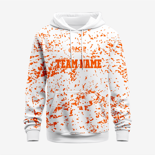 Orange/White Custom Wrestling Hoodie – Personalized Team Gear - K2 Sportswear | Custom Sports Uniforms & Apparels - K2 Sportswear