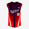 Custom Black/Red Sleeveless Full Button Softball Jersey – Men/Women