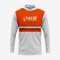Custom Softball T-Shirt Hoodie in Orange/White for Men/Women