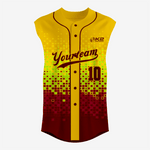 Custom Dark Red/Gold Sleeveless Full Button Softball Jersey – Men/Women - K2 Sportswear | Custom Sports Uniforms & Apparels - K2 Sportswear