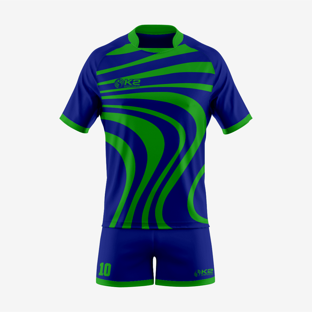 Custom Fit Dark Blue/Green Uniform for Teams