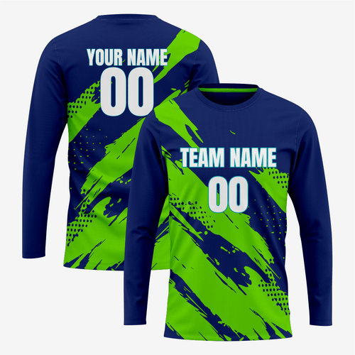 Classic Soccer Goal-Keeper Jersey in Teal Green and Blue