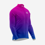 Men's Long Sleeve Cycling Jersey in Purple and Black - K2 Sportswear | Custom Sports Uniforms & Apparels - K2 Sportswear