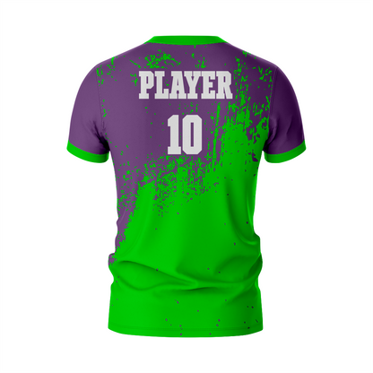 Sleek Kelly Green & Purple Soccer Uniforms for Champions