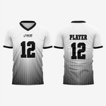 Personalized White/Black Football Fan Jersey for Men & Women - K2 Sportswear | Custom Sports Uniforms & Apparels - K2 Sportswear