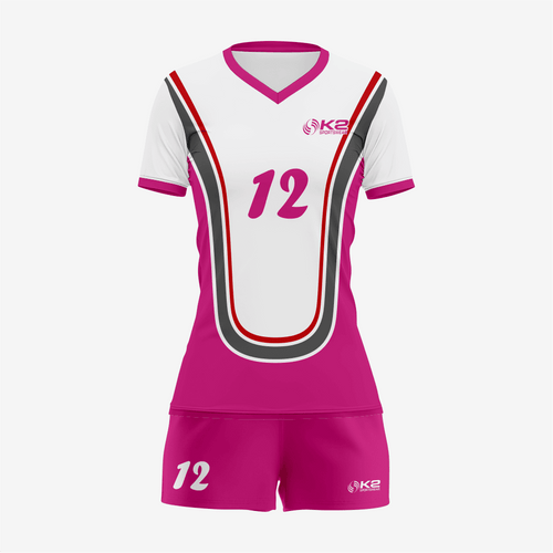 Personalized Dark Pink Volleyball Uniform Set for Athletes - K2 Sportswear | Custom Sports Uniforms & Apparels - K2 Sportswear