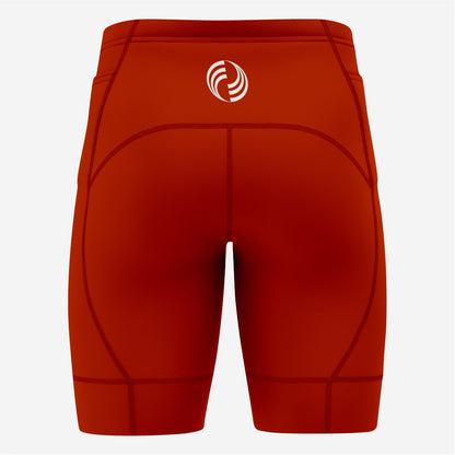 Personalized Men's Cycling Shorts in Crimson Red