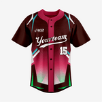 Softball Full Button Jersey – Custom Maroon for Teams - K2 Sportswear | Custom Sports Uniforms & Apparels - K2 Sportswear