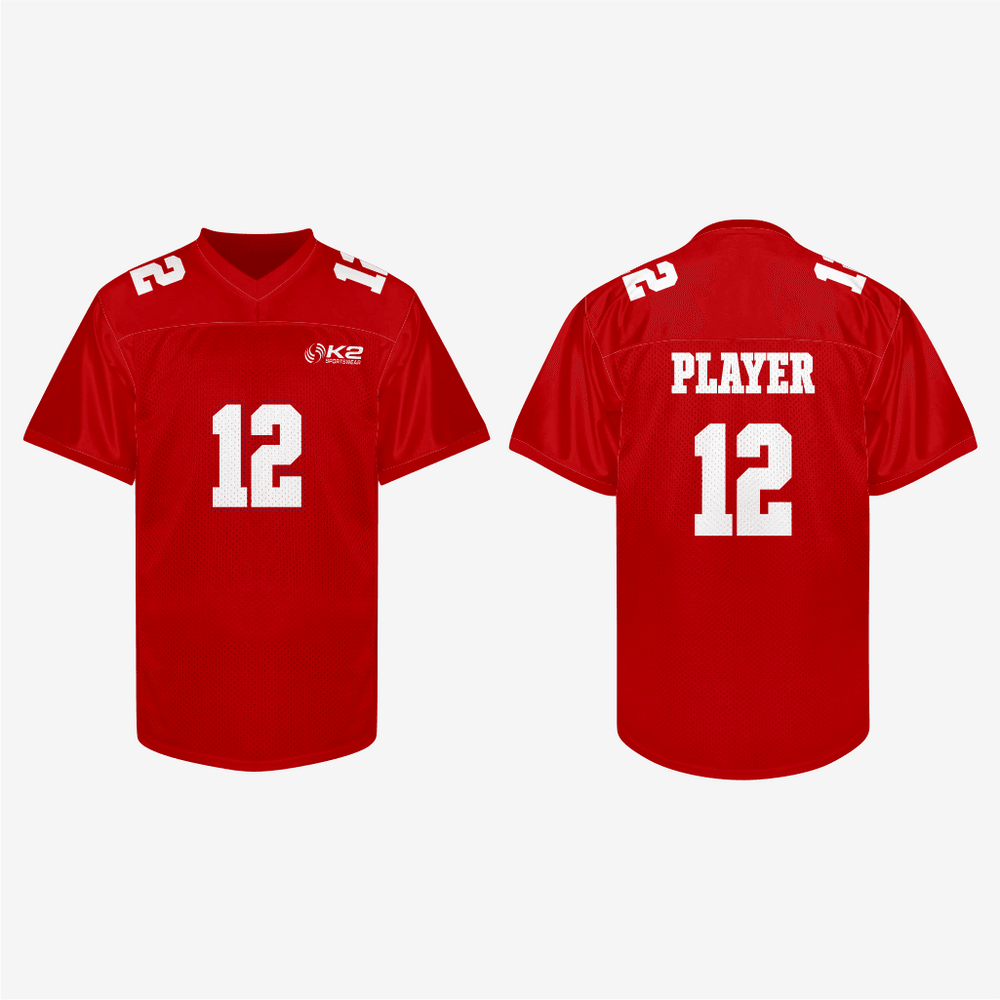 Benutzerdefiniertes rotes Football-Trainings-Jersey – Herren & Damen