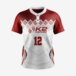 Dark Red Personalized Softball 2 Button Jersey/Kit - K2 Sportswear | Custom Sports Uniforms & Apparels - K2 Sportswear