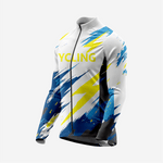 Breathable Men’s Light Gray Long Sleeve Cycling Jersey with Pockets - K2 Sportswear | Custom Sports Uniforms & Apparels - K2 Sportswear