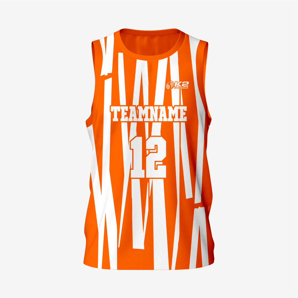 Men's Personalized Orange Lacrosse Pinnie