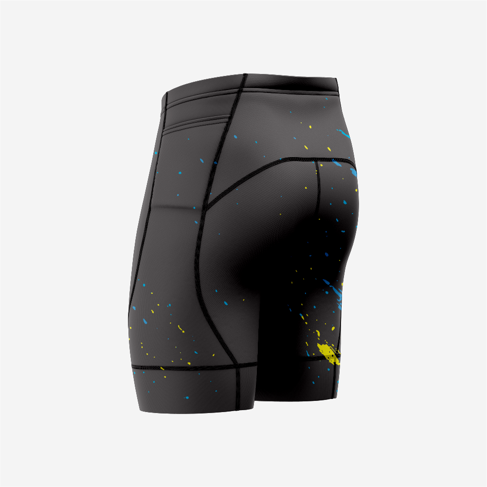 Mens Padded Bicycle Shorts with Breathable Compression Fabric