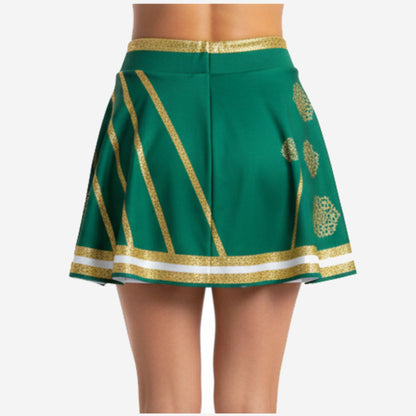 Custom Cheerleading Skirt - Pleated Green Cheer Skirt Team Design