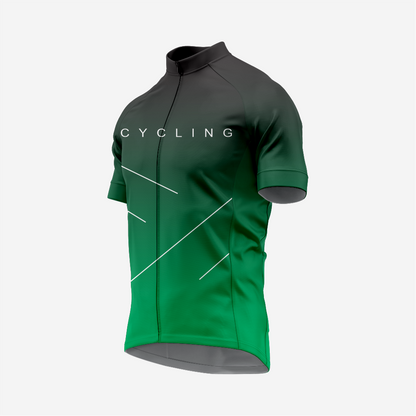 Men’s Cycling Short Sleeve Jersey Performance Road Bike Apparel - Dark Green