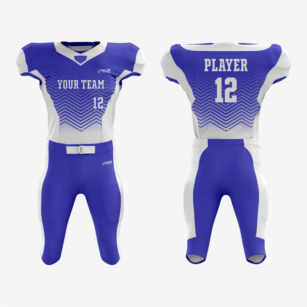 Egyptian Blue and White Football Uniform - Pro Fit
