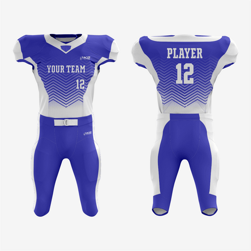 Egyptian Blue and White Football Uniform - Pro Fit - K2 Sportswear | Custom Sports Uniforms & Apparels - K2 Sportswear