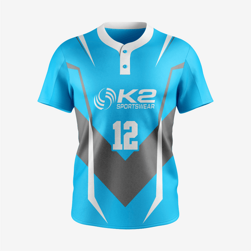 Custom Dark Turquoise Softball 2-Button Jersey for Men/Women - K2 Sportswear | Custom Sports Uniforms & Apparels - K2 Sportswear