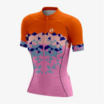 Women’s Custom Cycling Gear in Orange/Pink - K2 Sportswear | Custom Sports Uniforms & Apparels - K2 Sportswear