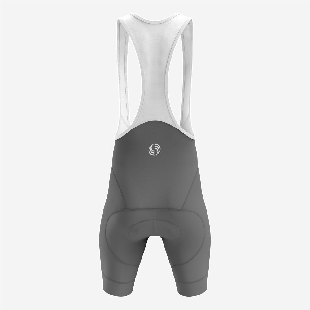 Personalized Dark Grey Men's Cycling Bib Shorts - Ride in Style