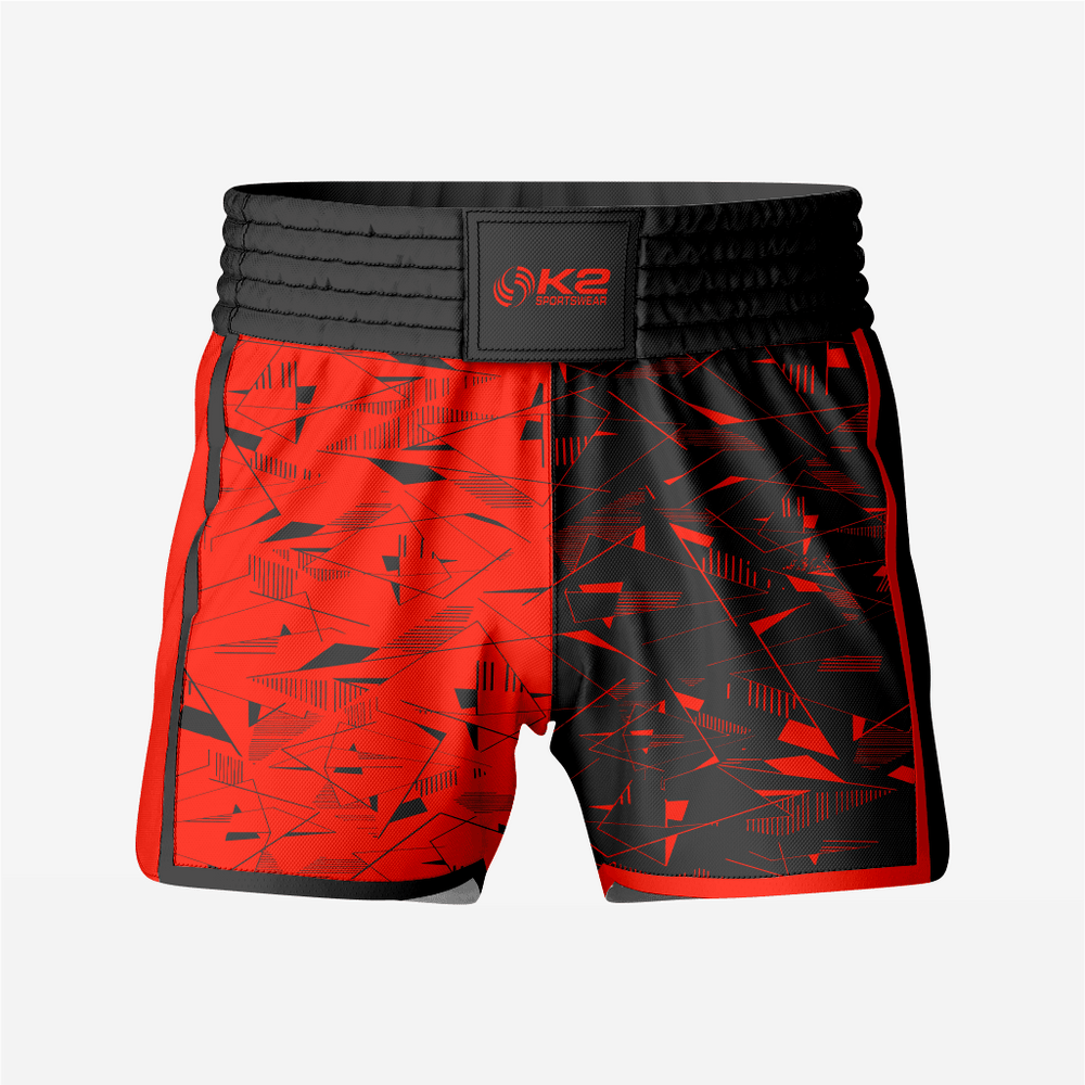 Custom Wrestling Fighting Shorts in Red/Black