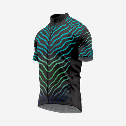 Men’s Black Short Sleeve Cycling Jersey for Road and Racing