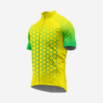 Herren Kurzarm-Radtrikot | Performance-Shirt mit Sechseckmuster