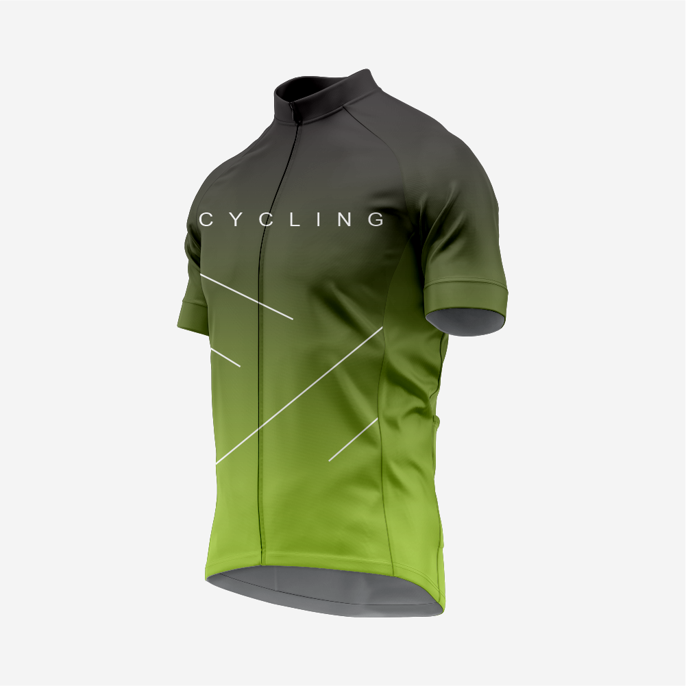 Premium Men's Cycling Short Sleeve Jersey in Olive