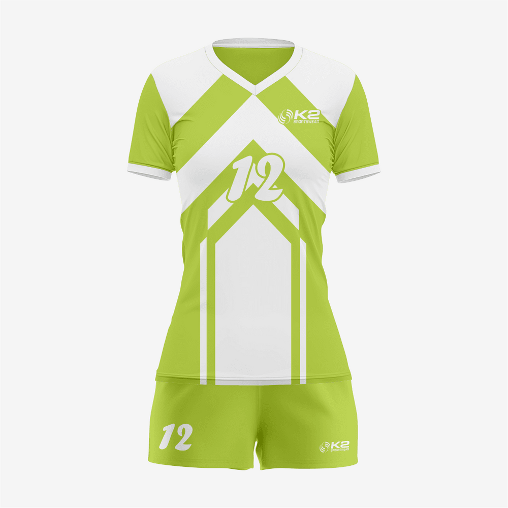 Personalized Apple Green Volleyball Uniform Set for Athletes