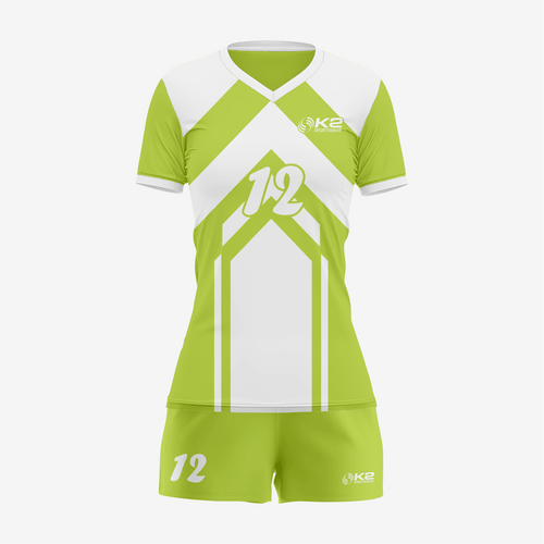 Personalized Apple Green Volleyball Uniform Set for Athletes - K2 Sportswear | Custom Sports Uniforms & Apparels - K2 Sportswear