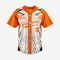 Customized Softball Jersey – Orange Full Button Style