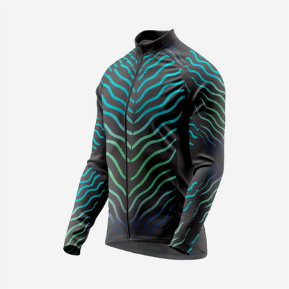 Black Men’s Long Sleeve Cycling Jersey Durable Bicycle Jerseys Mens - K2 Sportswear | Custom Sports Uniforms & Apparels - K2 Sportswear