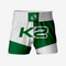 Custom Wrestling Fighting Shorts in White/Green