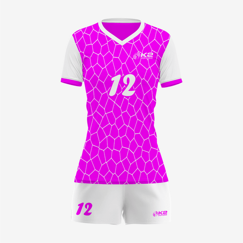 Team Ready Custom Deep Magenta Volleyball Uniform Set - K2 Sportswear | Custom Sports Uniforms & Apparels - K2 Sportswear