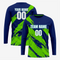 Classic Soccer Goal-Keeper Jersey in Teal Green and Blue