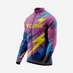 Men’s Long Sleeve Cycling Jersey and Bib Shorts Set - Palatinate Purple - K2 Sportswear | Custom Sports Uniforms & Apparels - K2 Sportswear