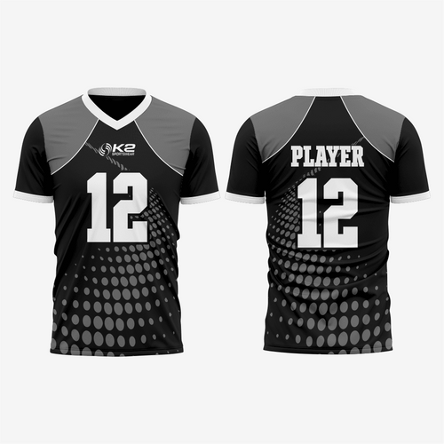 Custom Black Football Fan Jersey for Men & Women - K2 Sportswear | Custom Sports Uniforms & Apparels - K2 Sportswear