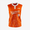 Premium Orange Sleeveless Softball Jersey with 2 Buttons
