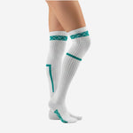 Custom Cheerleading Socks - Knee High Socks with Striped Cuff Team Colors