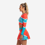Long Sleeve Cheerleading Uniform Set - Custom Crop Top & Skirt for Youth & All-Star Teams