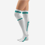 Custom Cheerleading Socks - Knee High Socks with Striped Cuff Team Colors