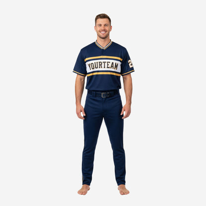 Custom Baseball Uniform Set - Sublimated Jersey & Pants Team Uniform in Oxford Blue
