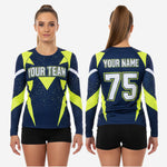 Custom Printed Cheer Practice Jersey - Oxford Blue Long Sleeve Shell