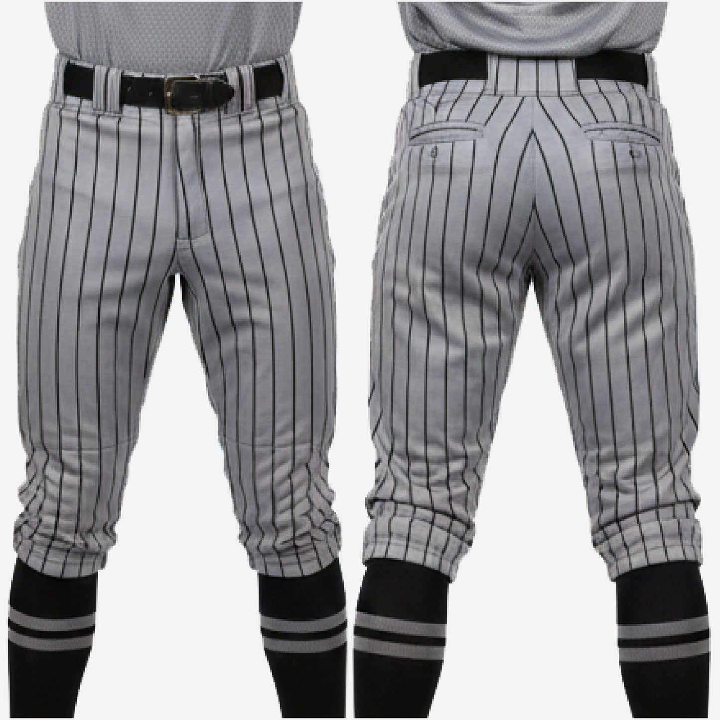 Custom Baseball Knicker Pants - Pinstripe Baseball Uniform Knickers Team Colors