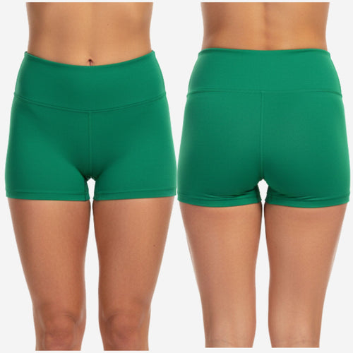 Personalized Cheer Team Shorts - Custom Boy Cut Athletic Performance Shorts Green