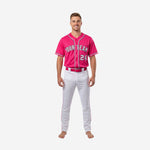 Custom Baseball Team Uniform in Pink - Jersey & Pants Custom Name Number Set