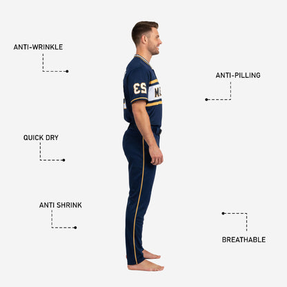 Custom Baseball Uniform Set - Sublimated Jersey & Pants Team Uniform in Oxford Blue