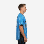 Custom Baseball Uniform Jersey - Pinstripe Full Button Sublimated Jersey in Sky