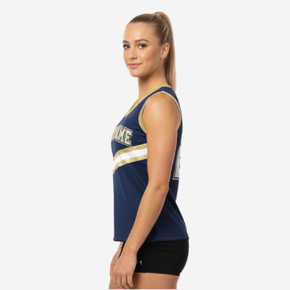 Custom Printed Cheerleading Tank Top - Navy Sleeveless Shell
