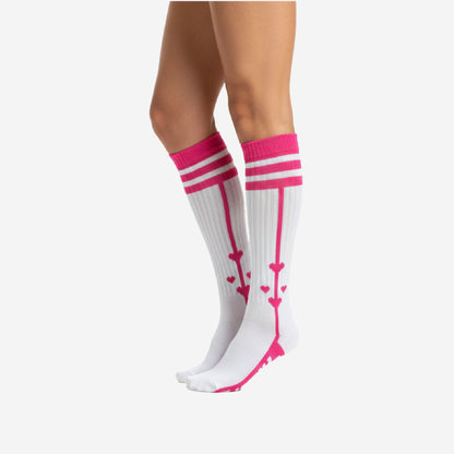 Custom Cheerleading Knee Socks - Striped Athletic Performance Socks